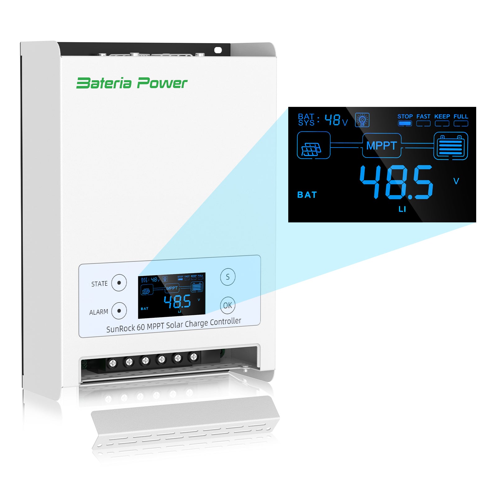 Régulateur Solaire MPPT 100A Avec écran LCD Et Double USB – Pour Batterie Intelligente