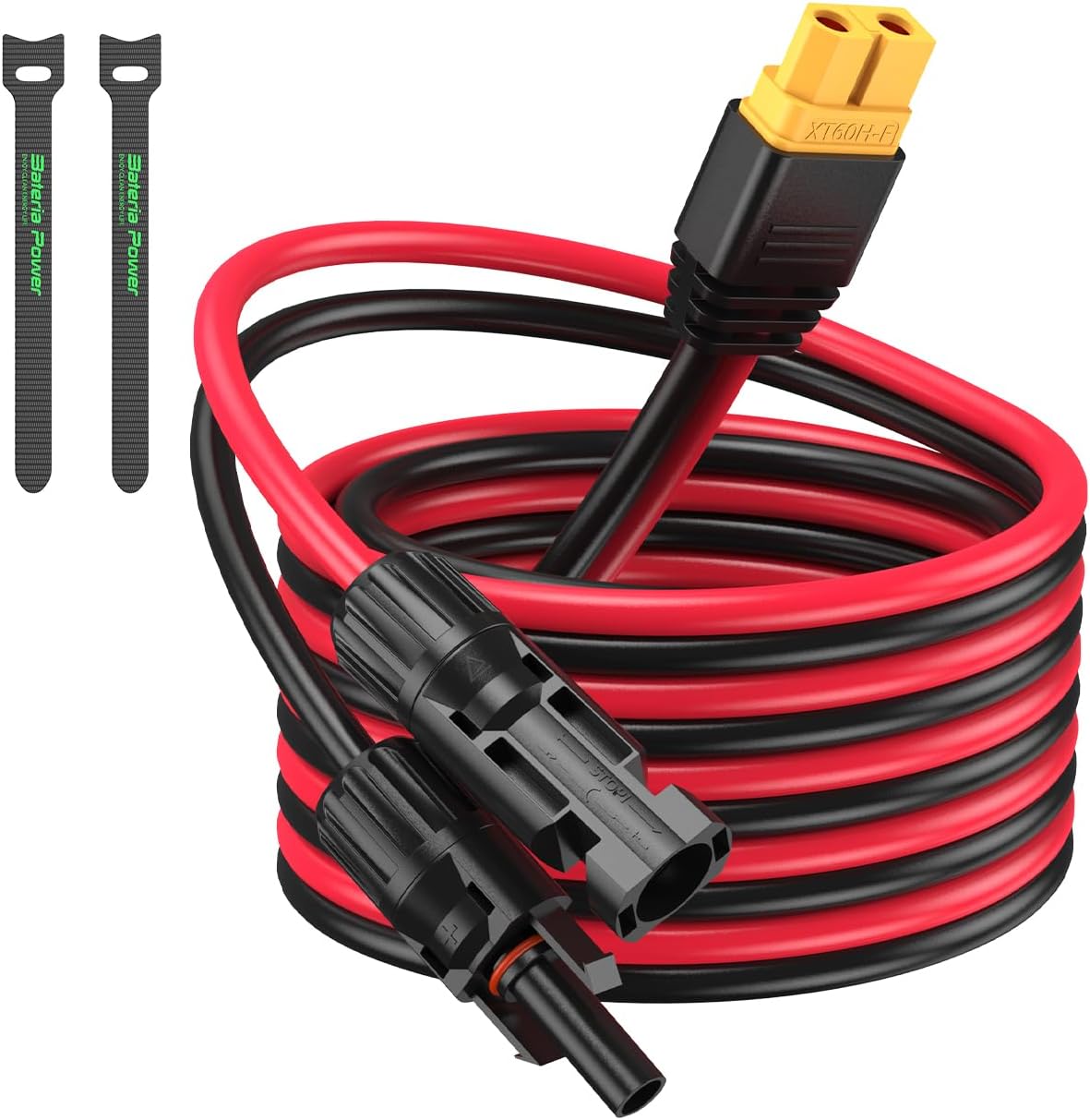 YACSEJAO 12AWG XT60 To Solar Connector Cable - 1M Extension For Power Banks, RC Batteries & Solar Panels