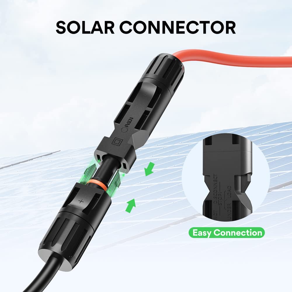 10AWG Solar Panel Extension Cable with Male and Female Connectors