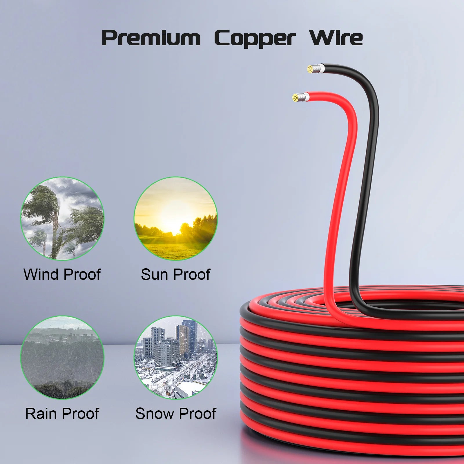 Solar Panel Extension Cable -fit for RV, Boat, Inverter