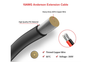 Need More Reach? The 2AWG 10FT Anderson Extension Cable Is Your Solution!