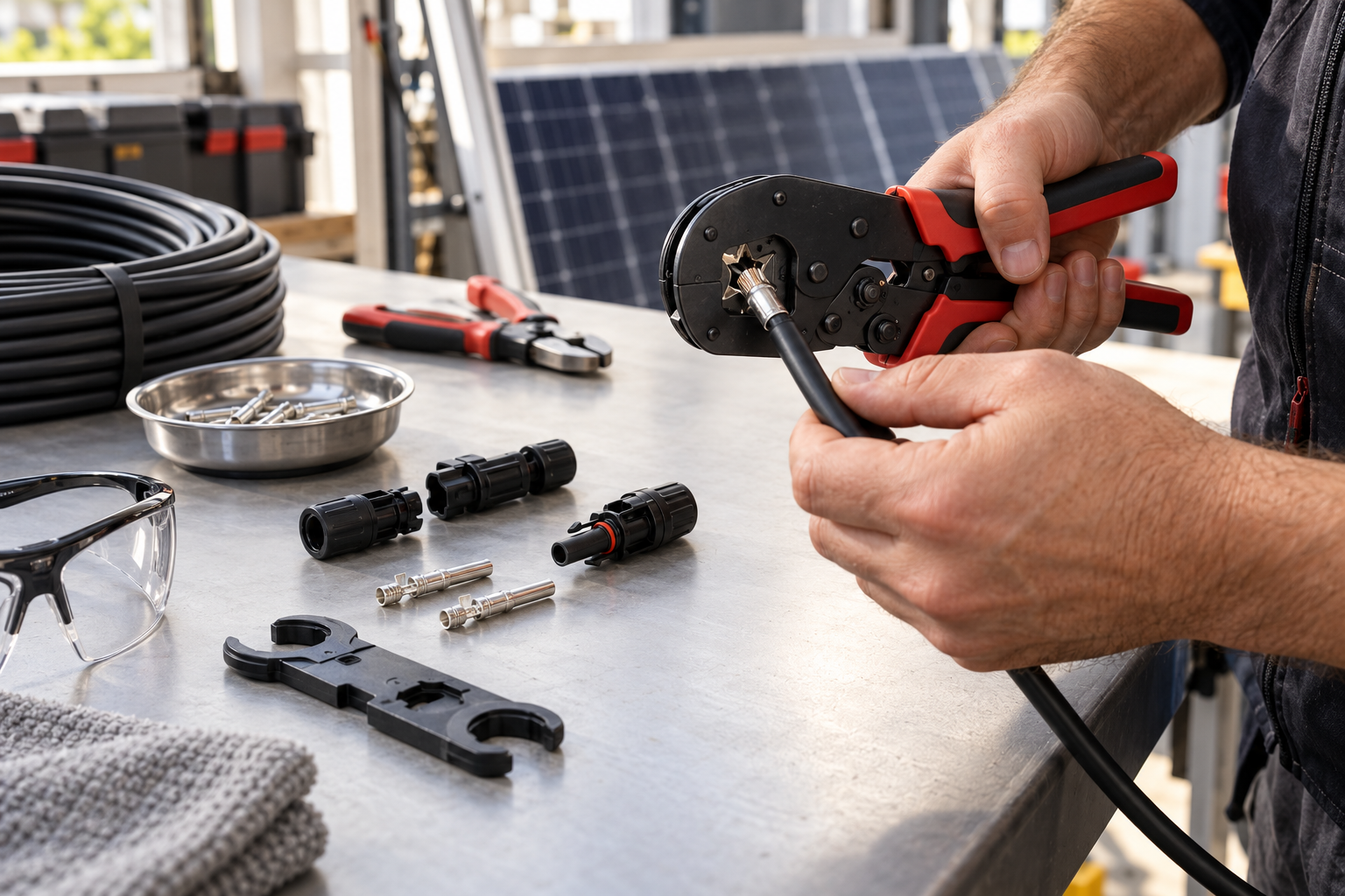 Solar Connector Crimp Inspection Before Use | BP – bateriapower