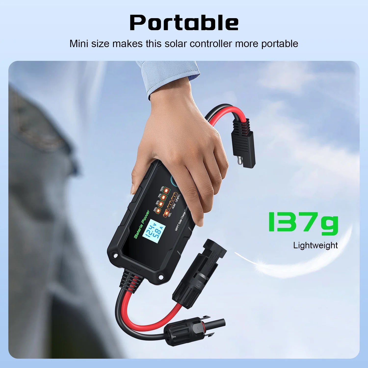 Powerwerx MPPT Solar Charge Controller For 12V LiFePO4 Batteries – 12A, 14.6V Output