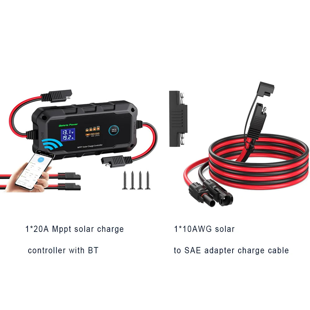Bateria Power MPPT Solar Charge Controller With BT App Kit