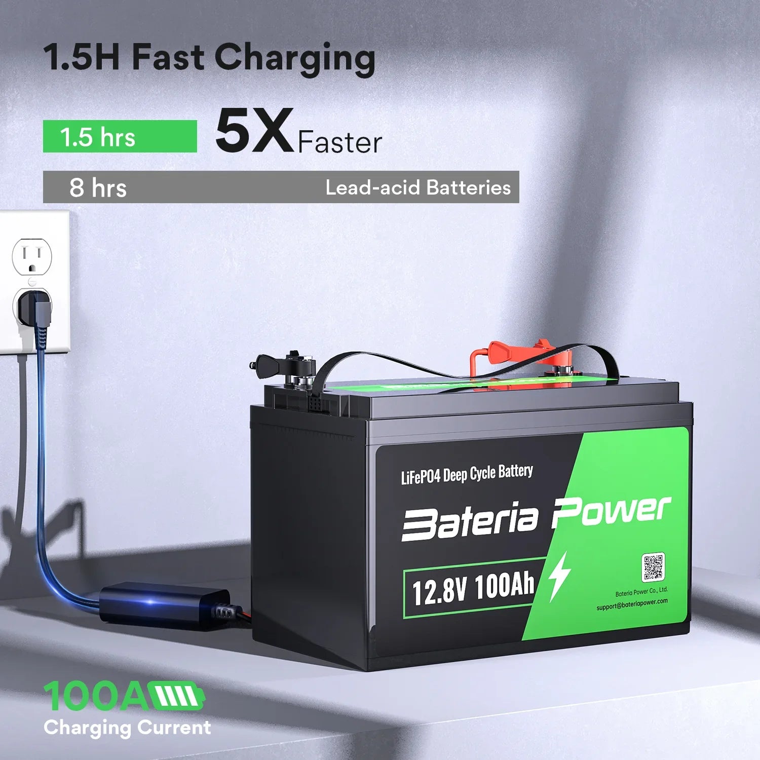 YZPOWER Caricabatterie da 14,6 V 20 A per batteria al litio Lifepo4 da 12 V
