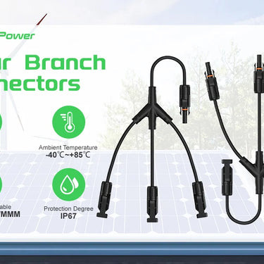 Bateria Power 30A Solar Connectors Y Branch Cable 2 to 1 – bateriapower