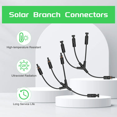 Solar Connectors Y Branch Parallel Adapter Cable Quick & simple assembly processing and simple removal of plugs without the aid of any extra instrument