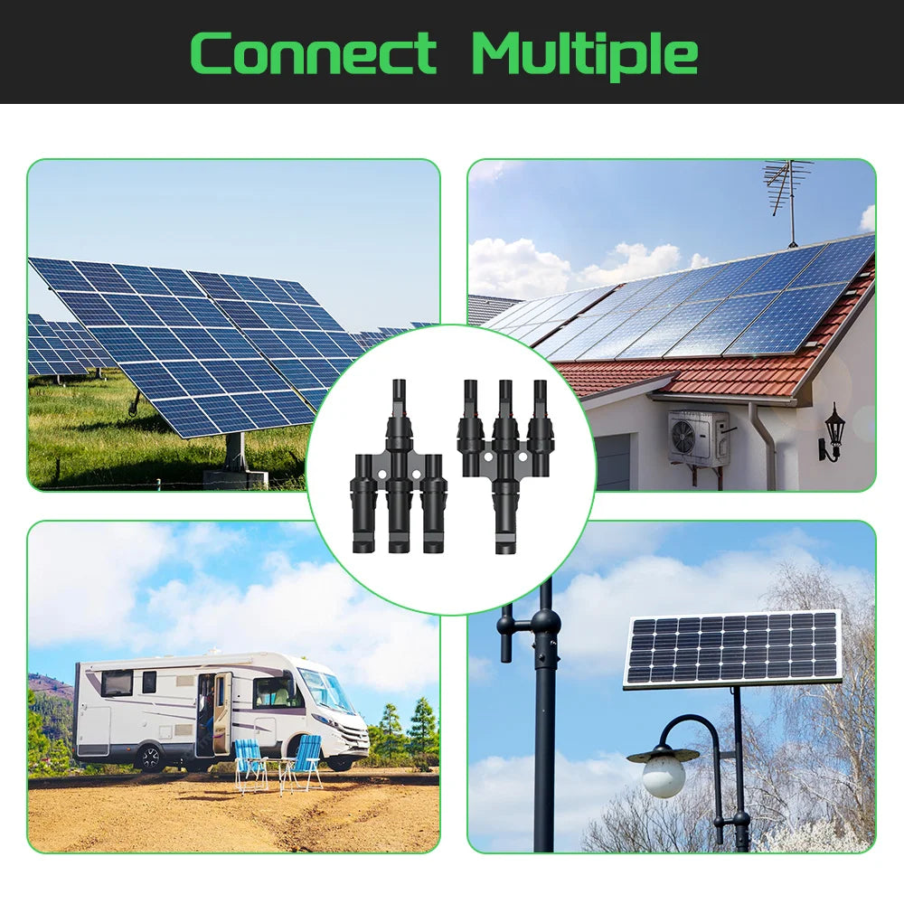 Mc-4 T/y Branch Solar Panel Cable Connector Male Female 3/4/5/6