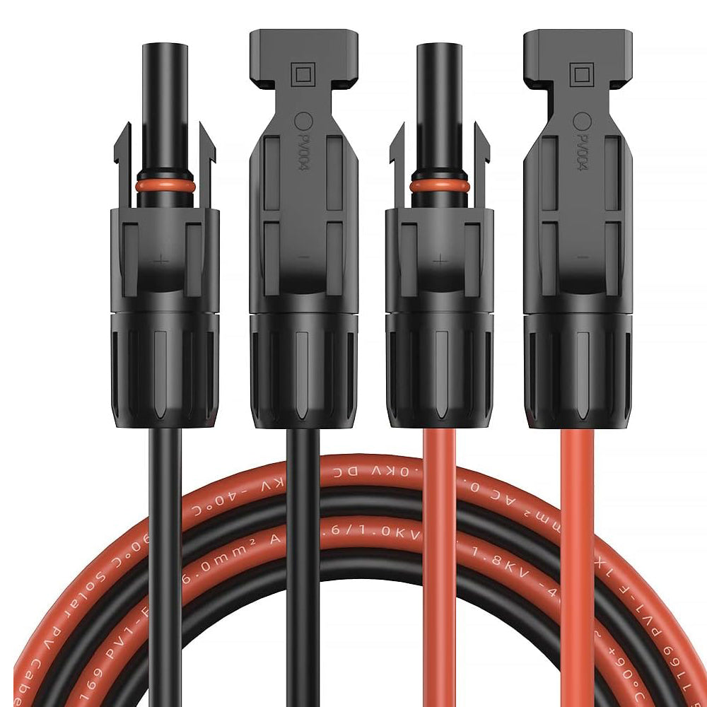  10AWG 15Ft Solar Panel Extension Cable with Female and Male Connectors